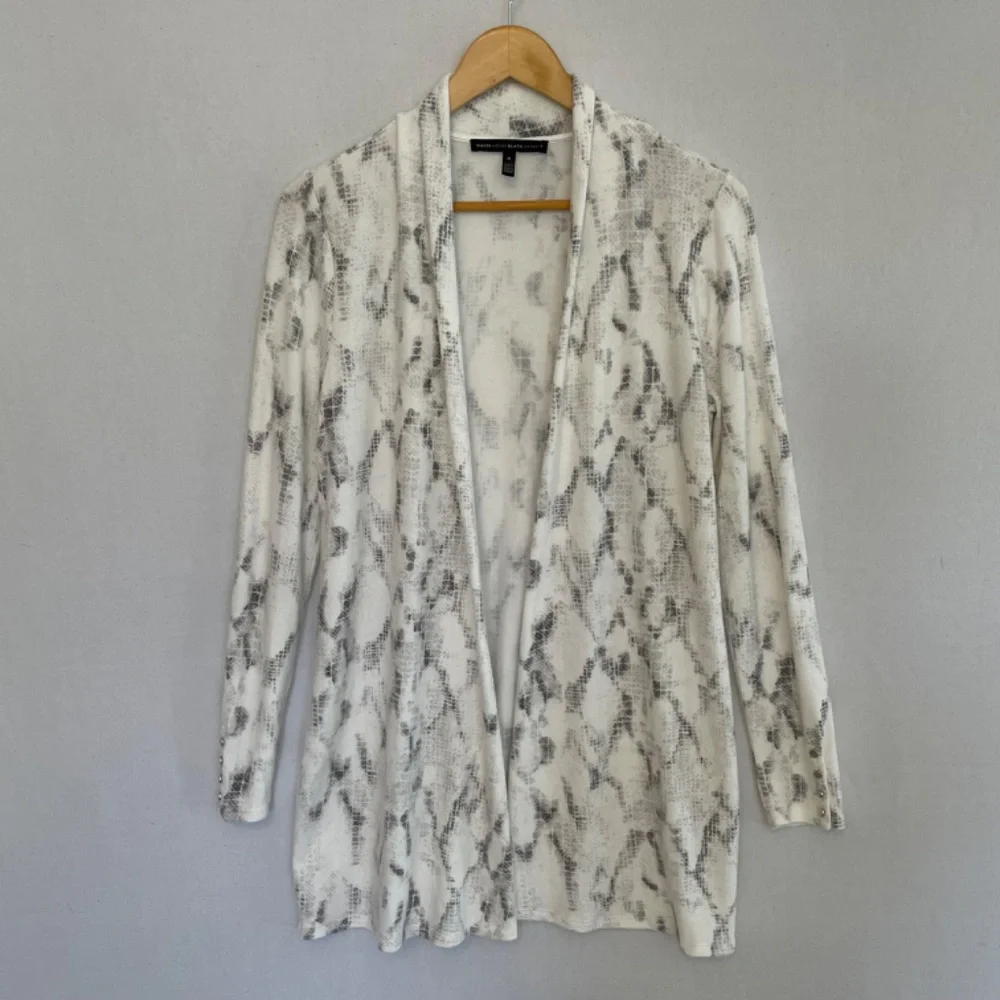 WHITE HOUSE BLACK MARKET Medium Long Cardigan Sleeveless Turtleneck Sweater Set